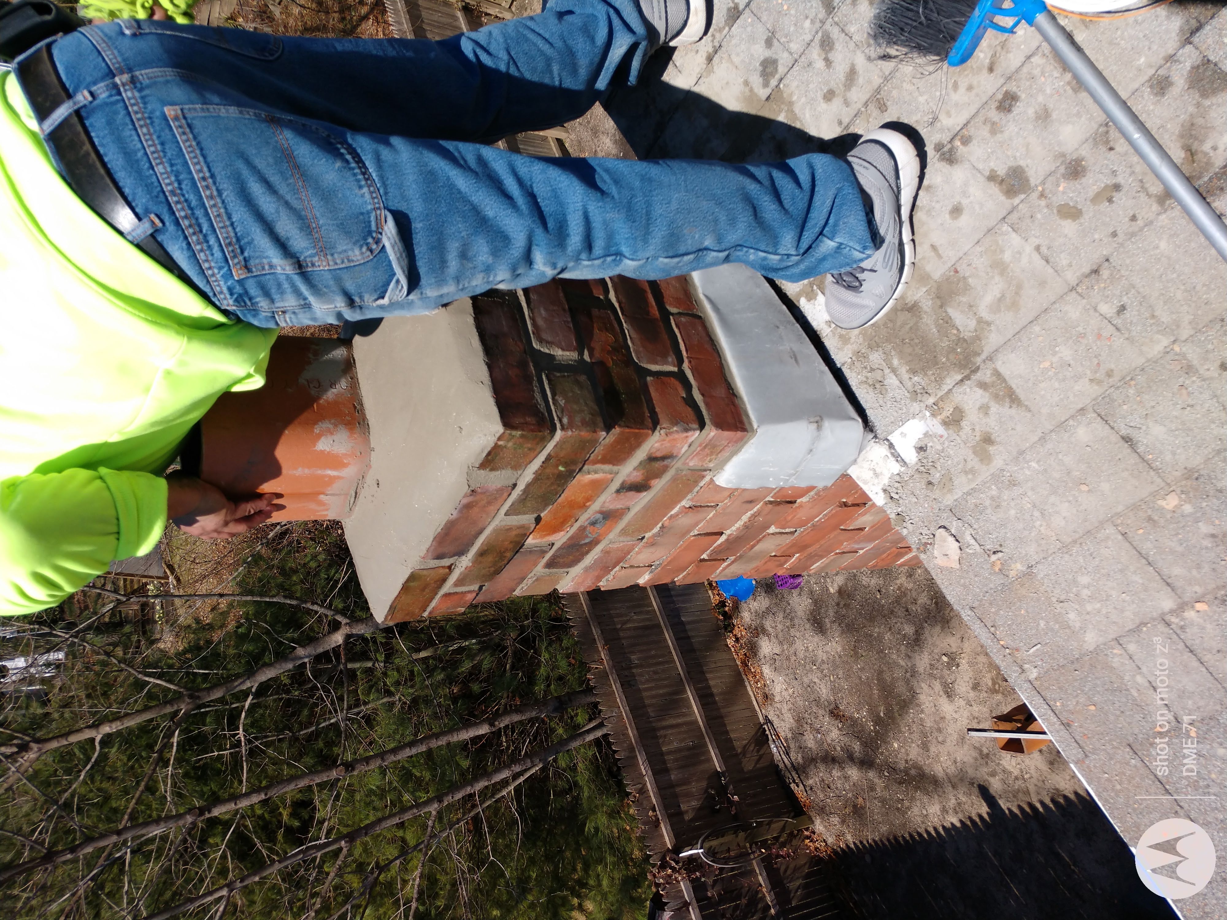 Cracked chimney professionally repaired in East Northport, NY