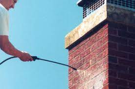 Carbon monoxide safety inspection on gas chimney in East Northport, New York