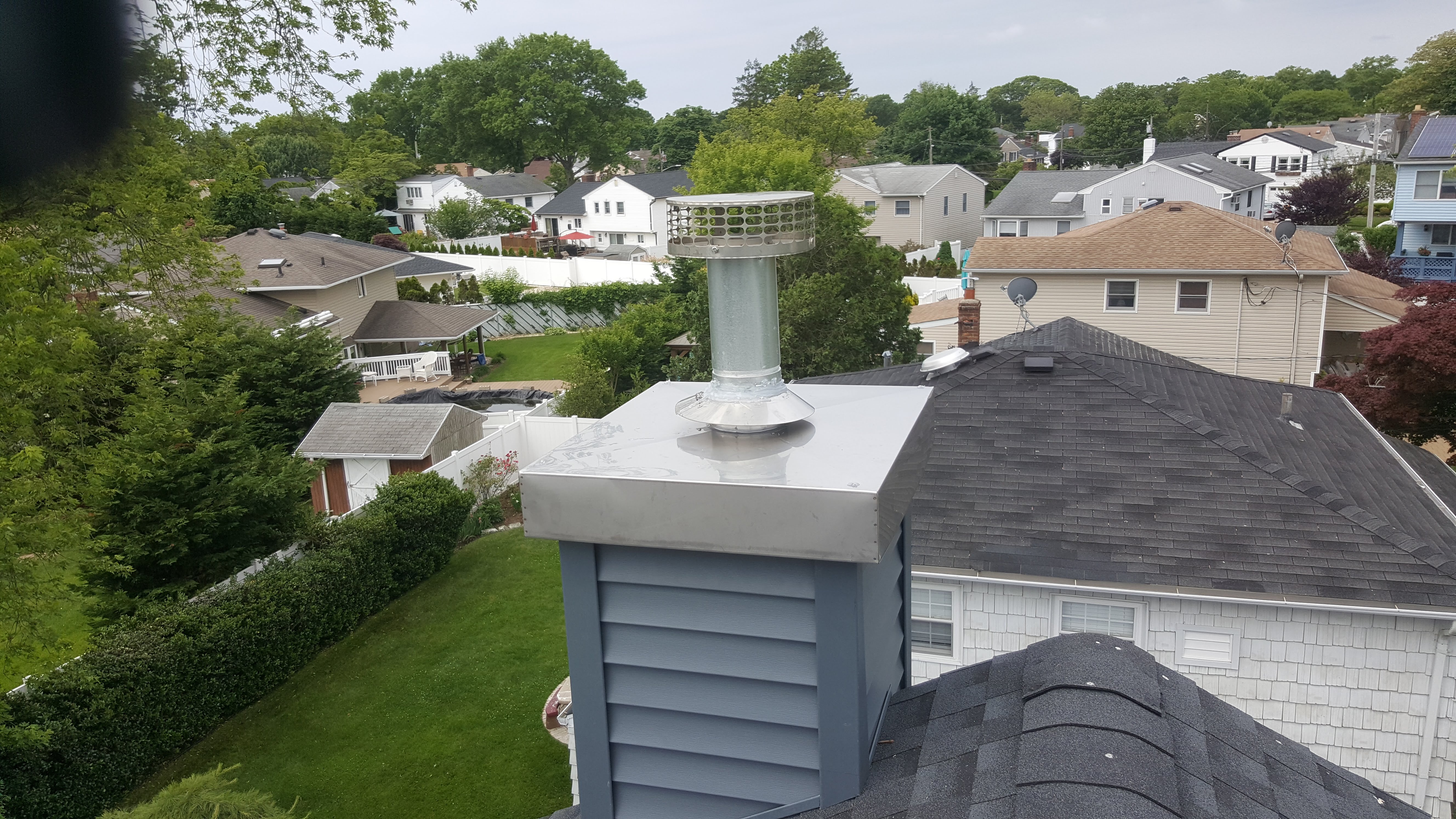 Energy-saving top sealing damper installed in East Northport, New York